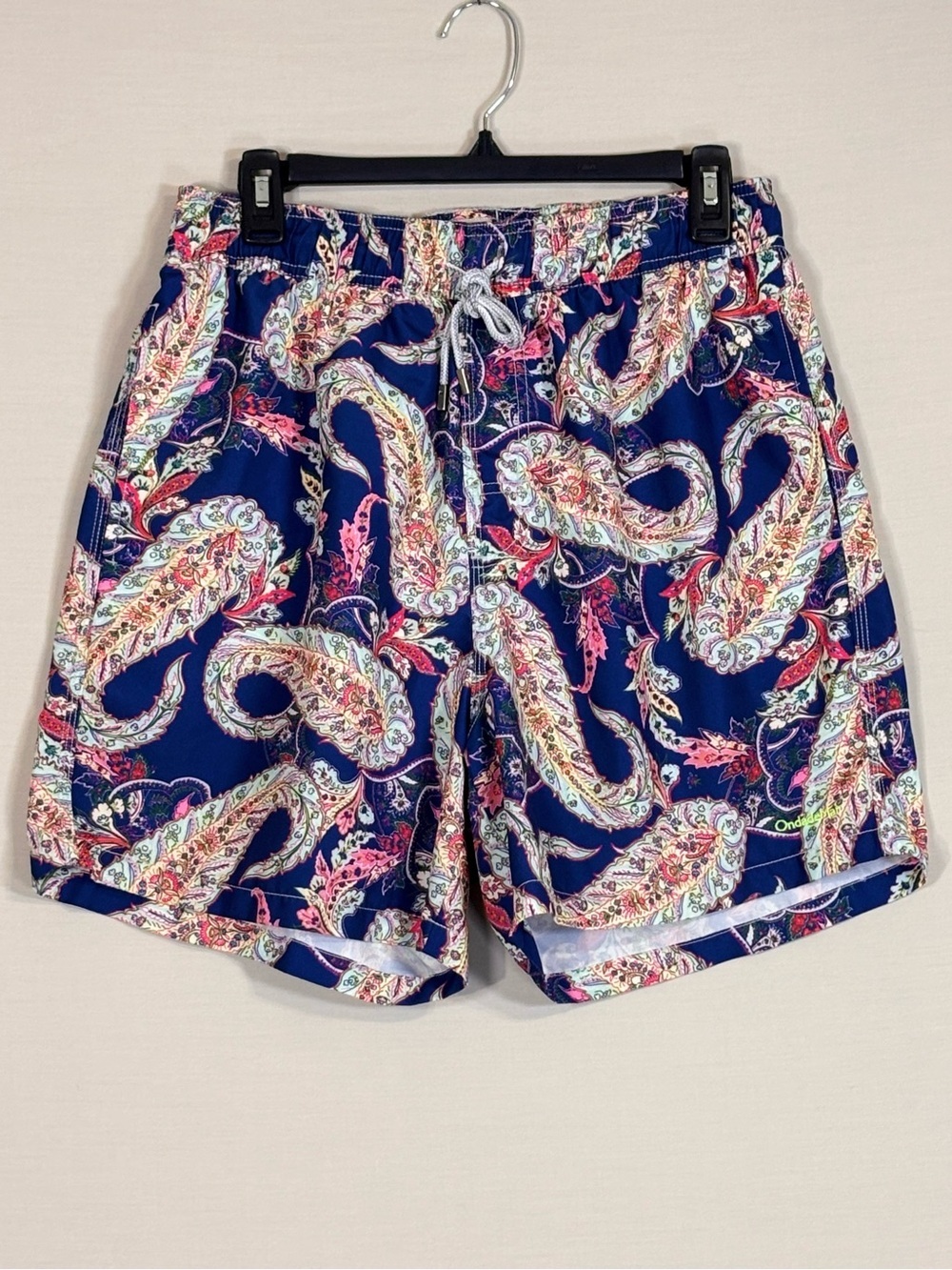 OndadeMar Paisley Swim Trunks Men’s Large Blue Resort Luxury Shorts